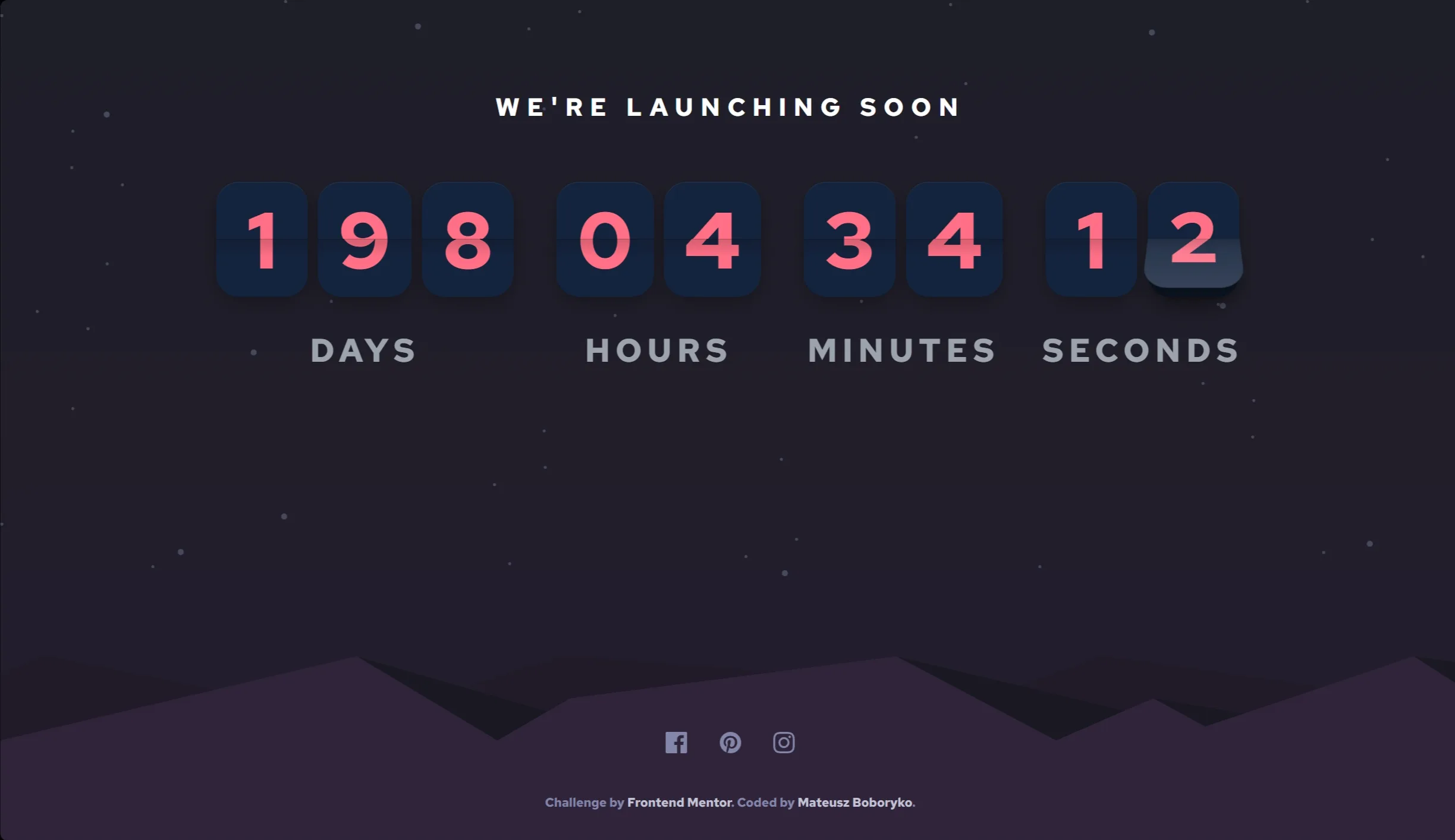 Countdown Prototype Mateusz Boboryko - Portfolio